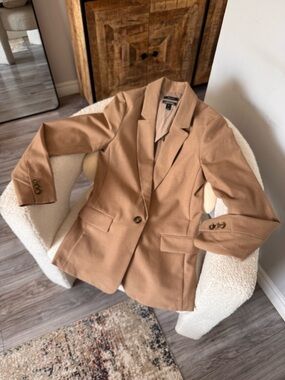 RW&CO. Camel Single-Button Blazer